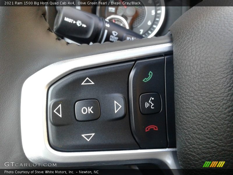 Olive Green Pearl / Diesel Gray/Black 2021 Ram 1500 Big Horn Quad Cab 4x4