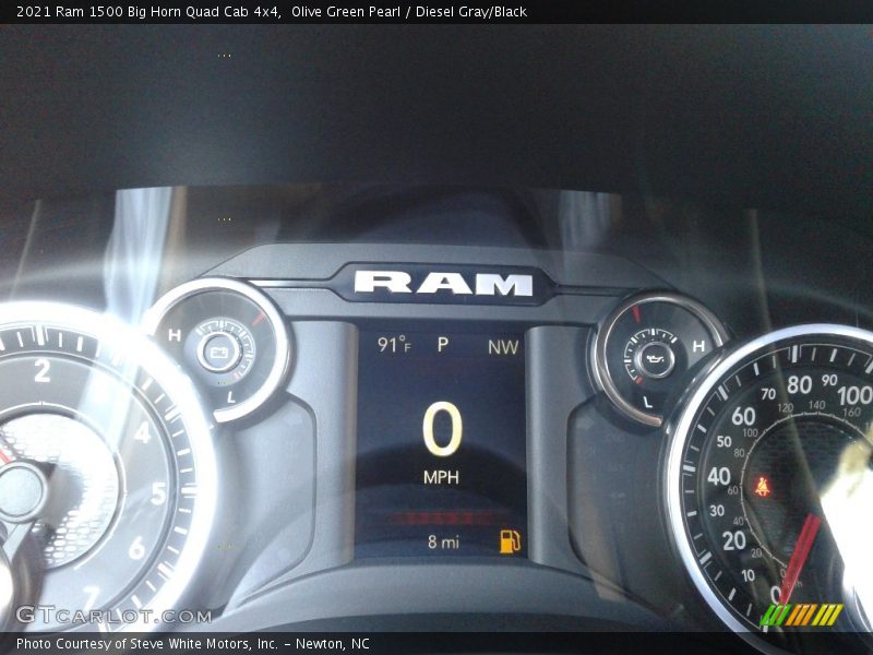 Olive Green Pearl / Diesel Gray/Black 2021 Ram 1500 Big Horn Quad Cab 4x4