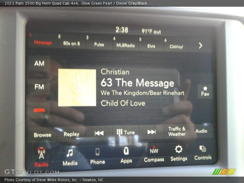 Olive Green Pearl / Diesel Gray/Black 2021 Ram 1500 Big Horn Quad Cab 4x4