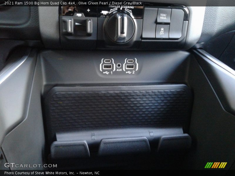 Olive Green Pearl / Diesel Gray/Black 2021 Ram 1500 Big Horn Quad Cab 4x4