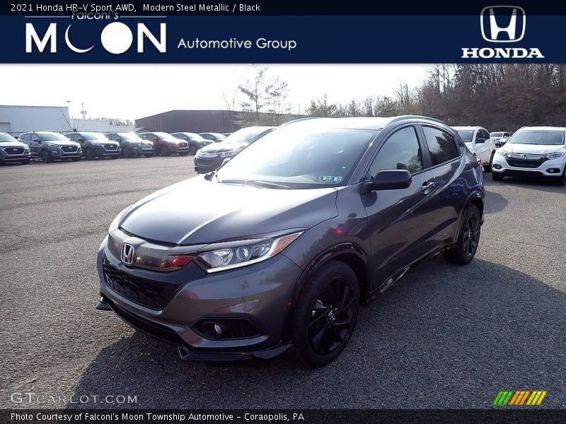 Modern Steel Metallic / Black 2021 Honda HR-V Sport AWD