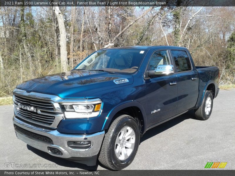 Patriot Blue Pearl / Light Frost Beige/Mountain Brown 2021 Ram 1500 Laramie Crew Cab 4x4