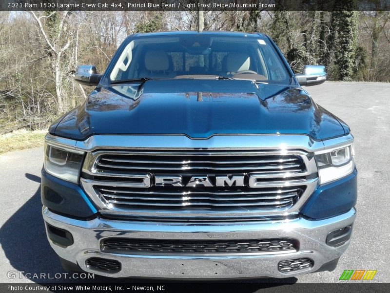 Patriot Blue Pearl / Light Frost Beige/Mountain Brown 2021 Ram 1500 Laramie Crew Cab 4x4