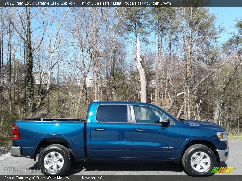 Patriot Blue Pearl / Light Frost Beige/Mountain Brown 2021 Ram 1500 Laramie Crew Cab 4x4