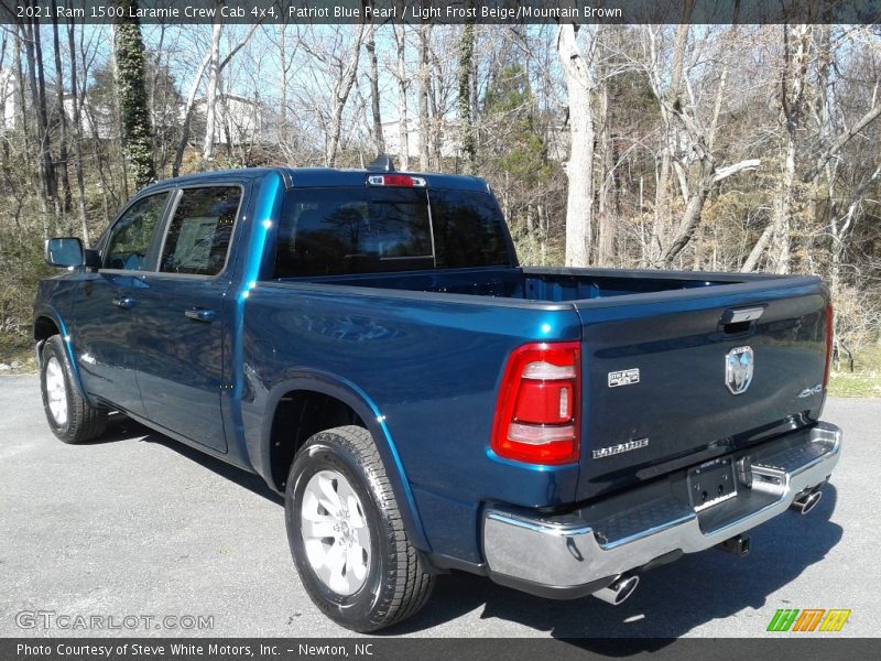 Patriot Blue Pearl / Light Frost Beige/Mountain Brown 2021 Ram 1500 Laramie Crew Cab 4x4
