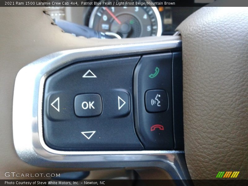 Patriot Blue Pearl / Light Frost Beige/Mountain Brown 2021 Ram 1500 Laramie Crew Cab 4x4