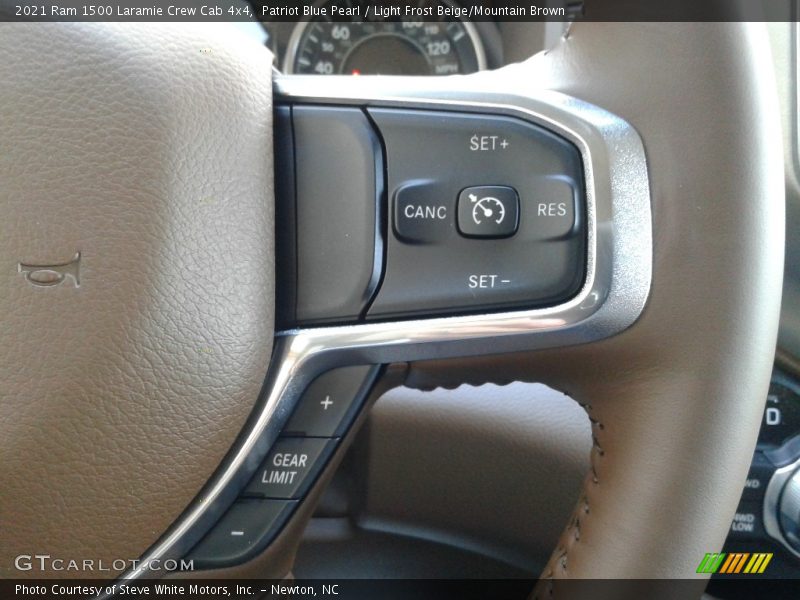 Patriot Blue Pearl / Light Frost Beige/Mountain Brown 2021 Ram 1500 Laramie Crew Cab 4x4