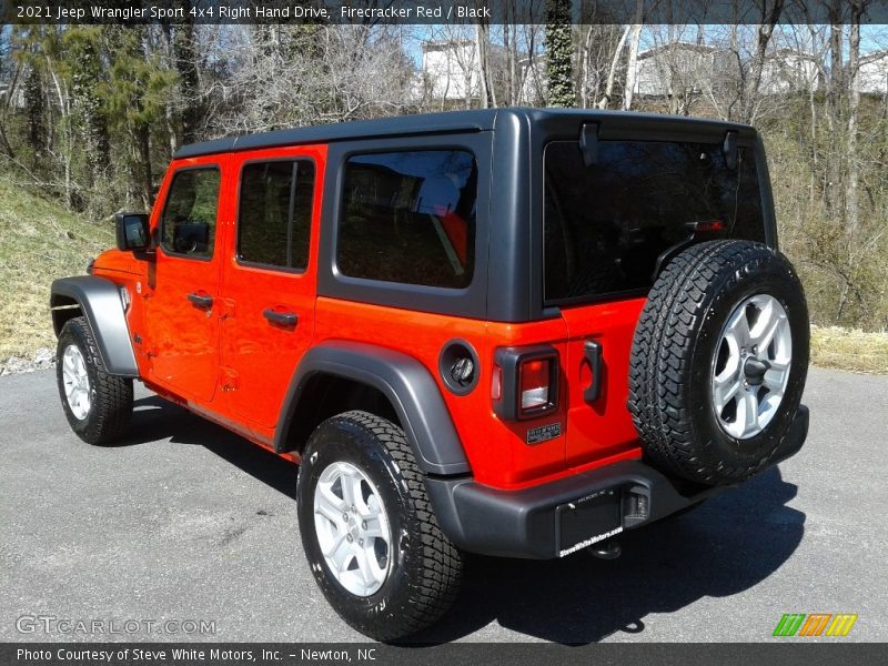 Firecracker Red / Black 2021 Jeep Wrangler Sport 4x4 Right Hand Drive