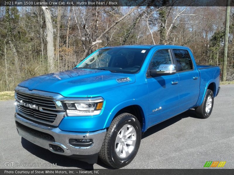 Hydro Blue Pearl / Black 2021 Ram 1500 Laramie Crew Cab 4x4