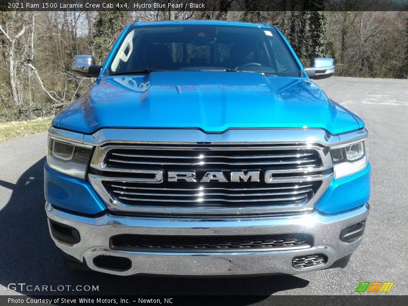 Hydro Blue Pearl / Black 2021 Ram 1500 Laramie Crew Cab 4x4
