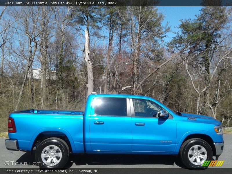Hydro Blue Pearl / Black 2021 Ram 1500 Laramie Crew Cab 4x4