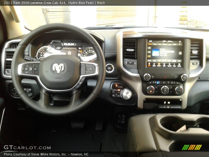 Hydro Blue Pearl / Black 2021 Ram 1500 Laramie Crew Cab 4x4