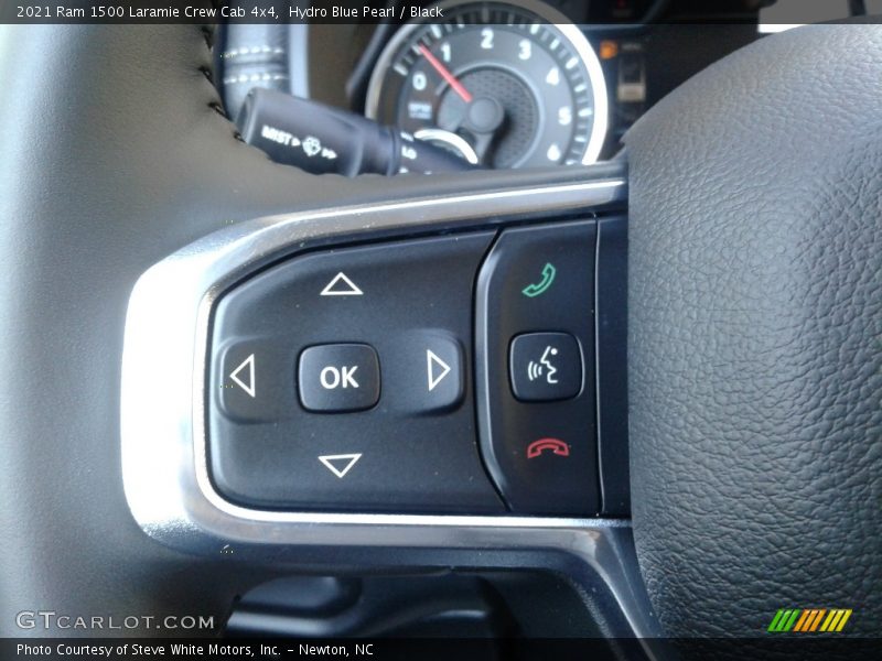 Hydro Blue Pearl / Black 2021 Ram 1500 Laramie Crew Cab 4x4