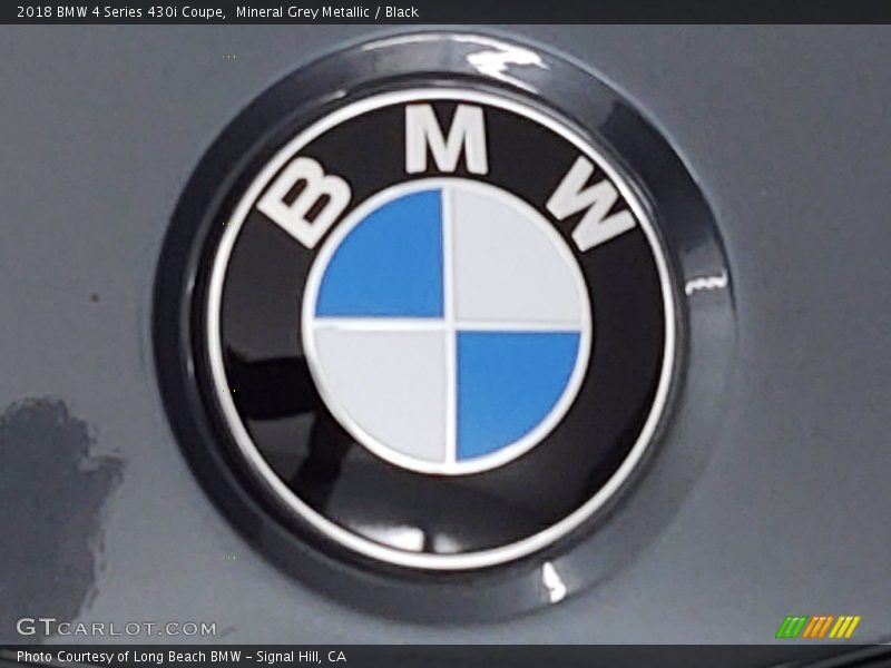 Mineral Grey Metallic / Black 2018 BMW 4 Series 430i Coupe
