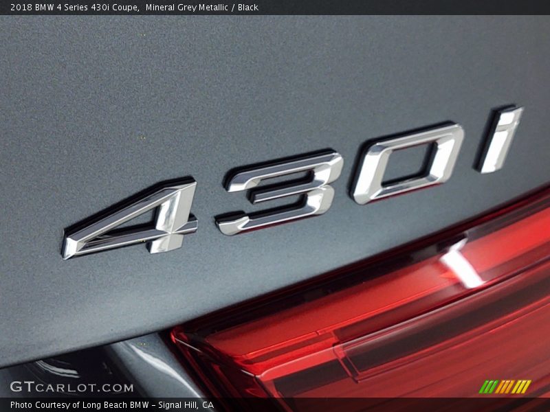 Mineral Grey Metallic / Black 2018 BMW 4 Series 430i Coupe