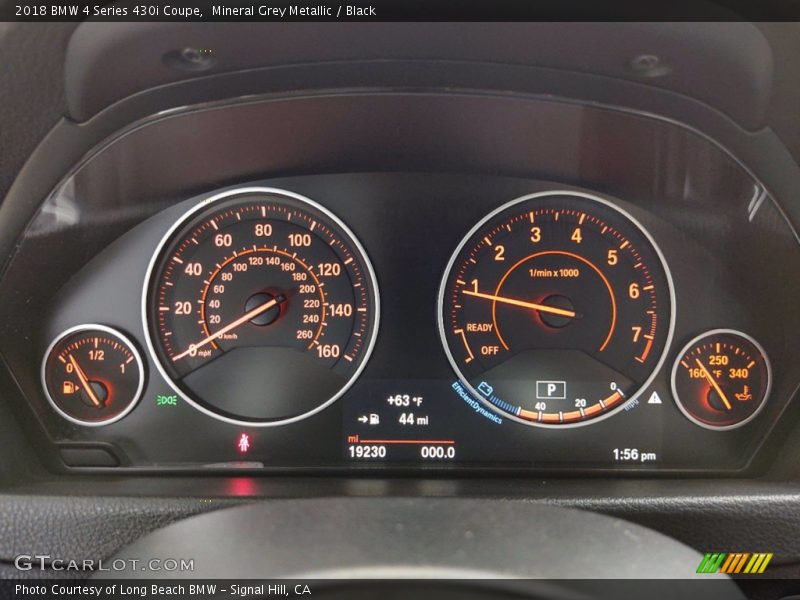 Mineral Grey Metallic / Black 2018 BMW 4 Series 430i Coupe