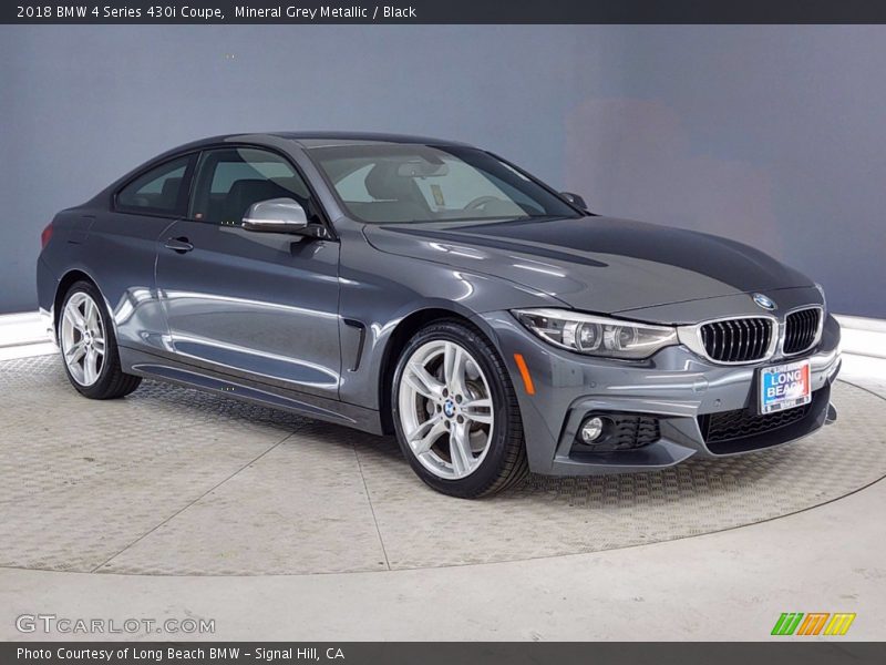 Mineral Grey Metallic / Black 2018 BMW 4 Series 430i Coupe
