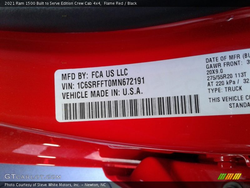 Flame Red / Black 2021 Ram 1500 Built to Serve Edition Crew Cab 4x4