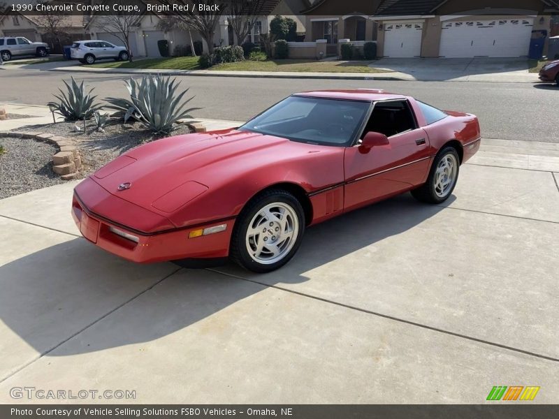Bright Red / Black 1990 Chevrolet Corvette Coupe
