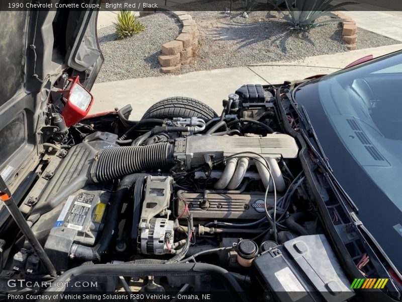 Bright Red / Black 1990 Chevrolet Corvette Coupe