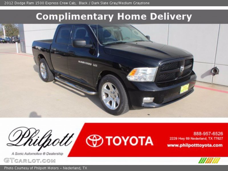 Black / Dark Slate Gray/Medium Graystone 2012 Dodge Ram 1500 Express Crew Cab