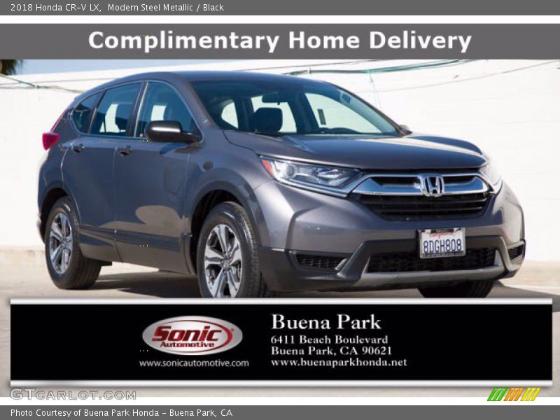 Modern Steel Metallic / Black 2018 Honda CR-V LX
