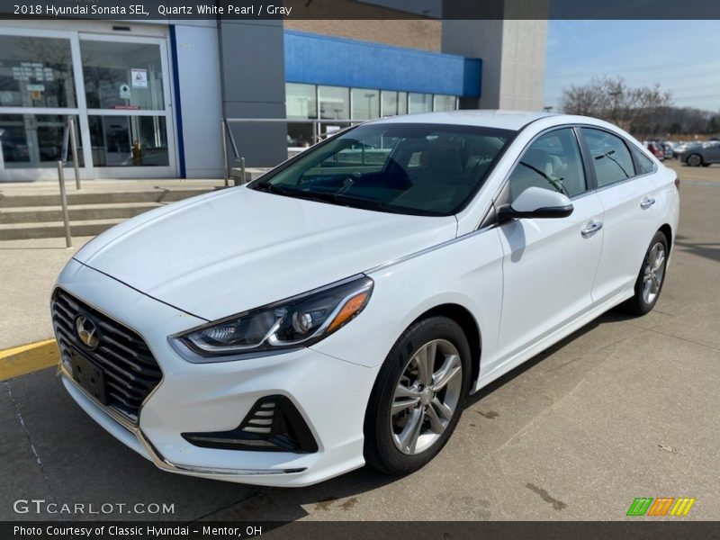 Quartz White Pearl / Gray 2018 Hyundai Sonata SEL