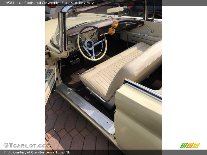 Front Seat of 1958 Continental Convertible