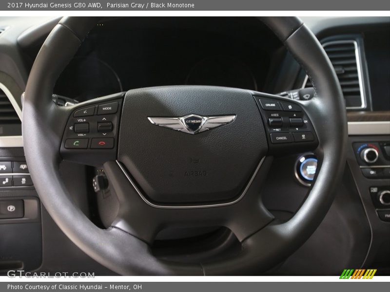 Parisian Gray / Black Monotone 2017 Hyundai Genesis G80 AWD