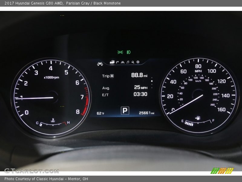 Parisian Gray / Black Monotone 2017 Hyundai Genesis G80 AWD