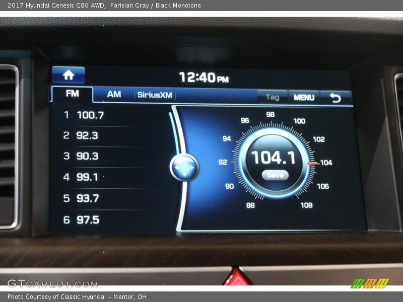 Parisian Gray / Black Monotone 2017 Hyundai Genesis G80 AWD