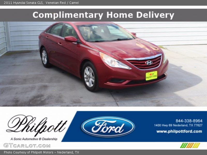 Venetian Red / Camel 2011 Hyundai Sonata GLS