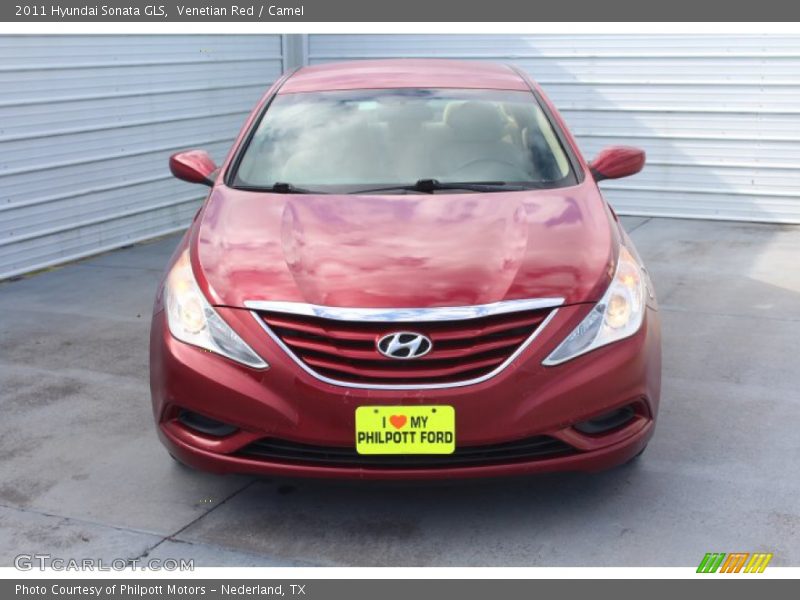Venetian Red / Camel 2011 Hyundai Sonata GLS