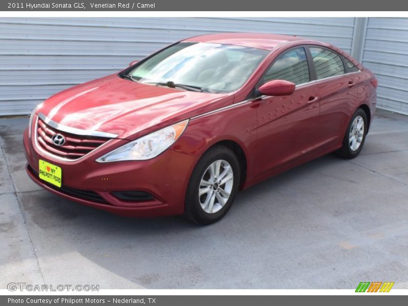 Venetian Red / Camel 2011 Hyundai Sonata GLS