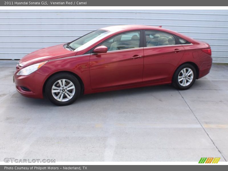Venetian Red / Camel 2011 Hyundai Sonata GLS