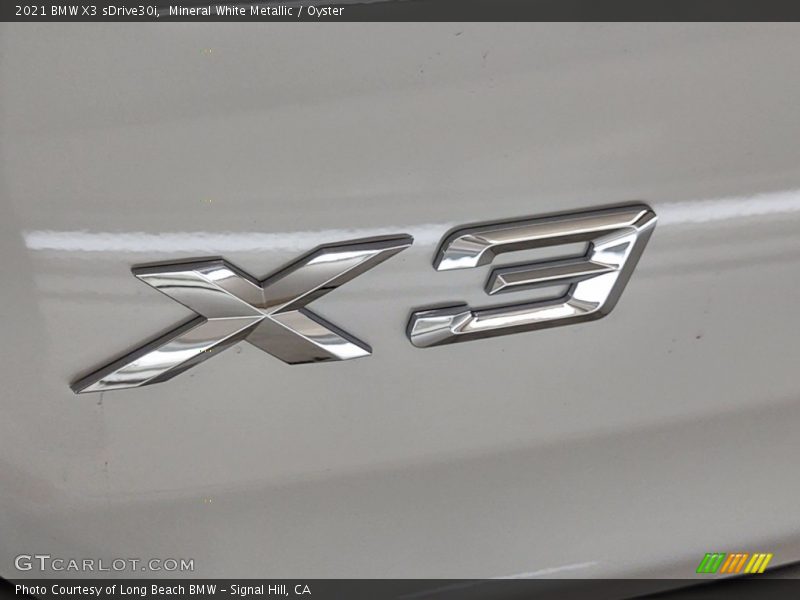 Mineral White Metallic / Oyster 2021 BMW X3 sDrive30i