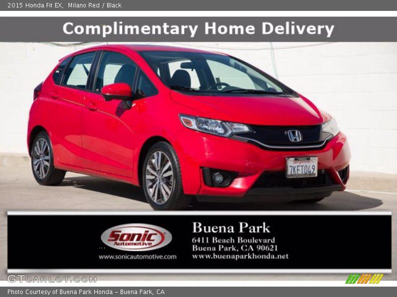 Milano Red / Black 2015 Honda Fit EX