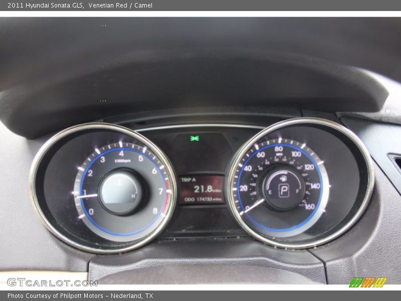 Venetian Red / Camel 2011 Hyundai Sonata GLS