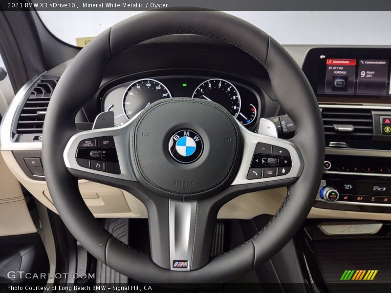 Mineral White Metallic / Oyster 2021 BMW X3 sDrive30i