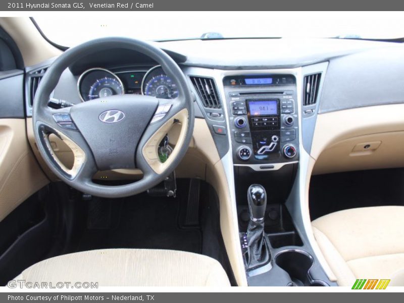 Venetian Red / Camel 2011 Hyundai Sonata GLS