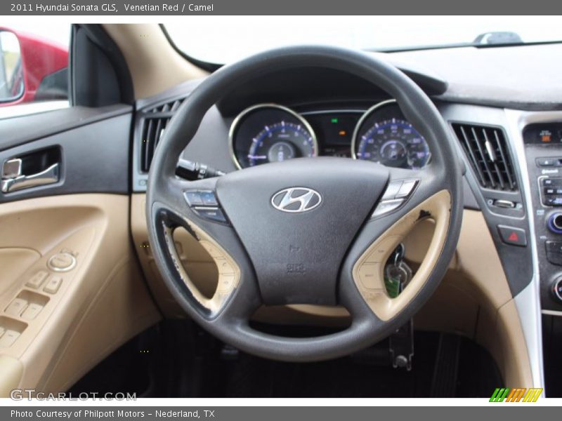 Venetian Red / Camel 2011 Hyundai Sonata GLS