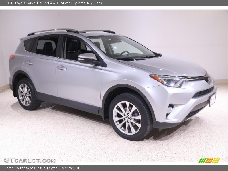 Silver Sky Metallic / Black 2018 Toyota RAV4 Limited AWD