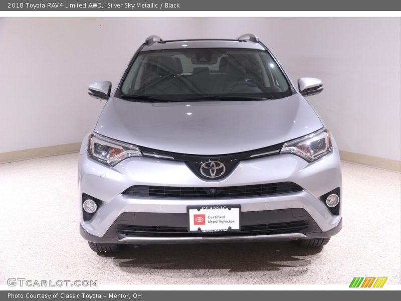 Silver Sky Metallic / Black 2018 Toyota RAV4 Limited AWD
