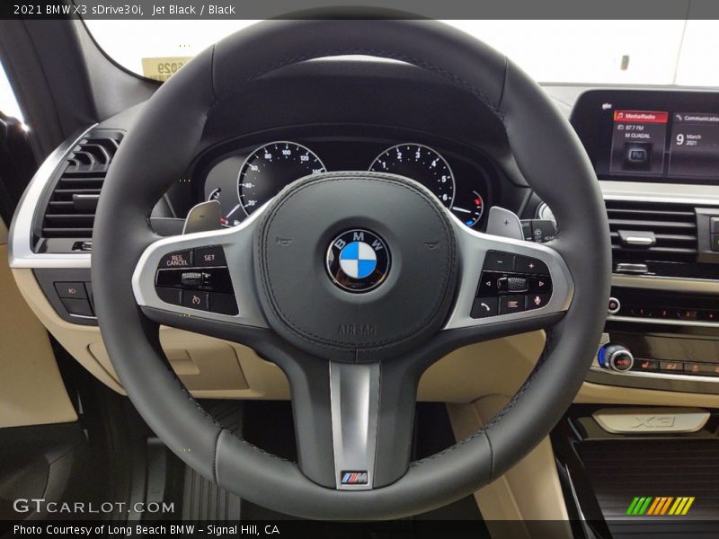 Jet Black / Black 2021 BMW X3 sDrive30i