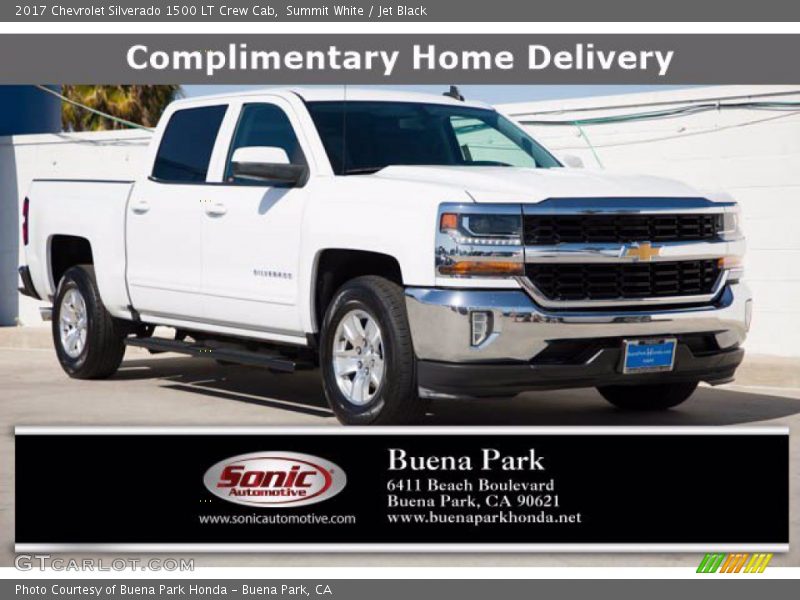 Summit White / Jet Black 2017 Chevrolet Silverado 1500 LT Crew Cab