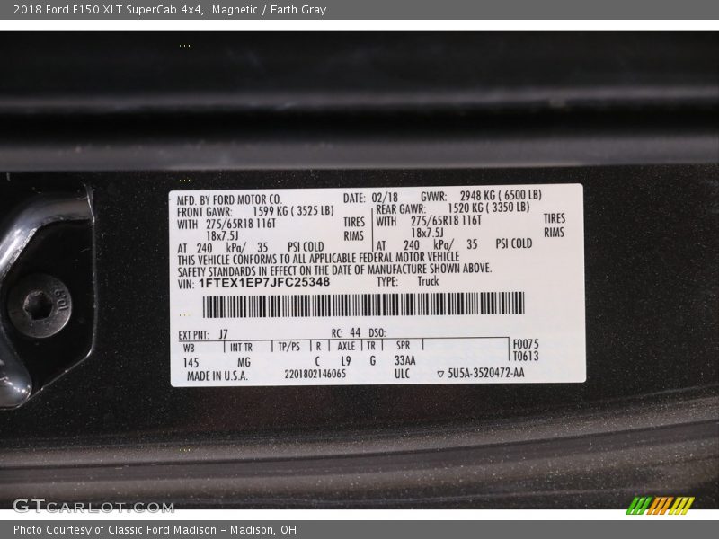 Magnetic / Earth Gray 2018 Ford F150 XLT SuperCab 4x4