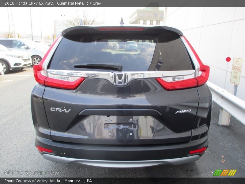 Gunmetal Metallic / Gray 2018 Honda CR-V EX AWD