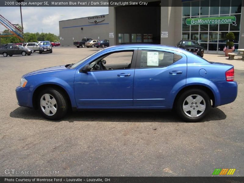 Marathon Blue Pearl / Dark Slate Gray/Light Slate Gray 2008 Dodge Avenger SE