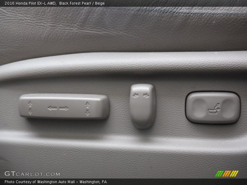 Black Forest Pearl / Beige 2016 Honda Pilot EX-L AWD