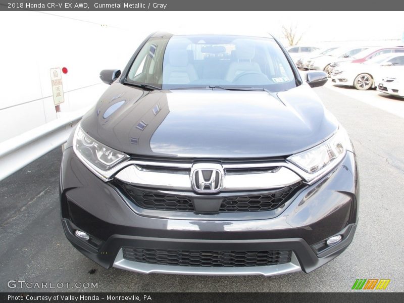 Gunmetal Metallic / Gray 2018 Honda CR-V EX AWD
